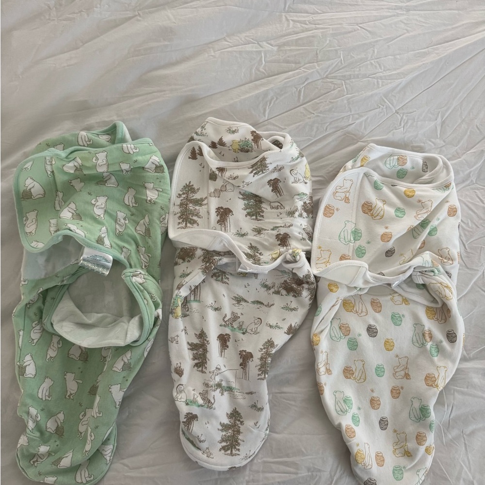 Set of Three Aden and Anais Winnie Swaddles for 0-3m